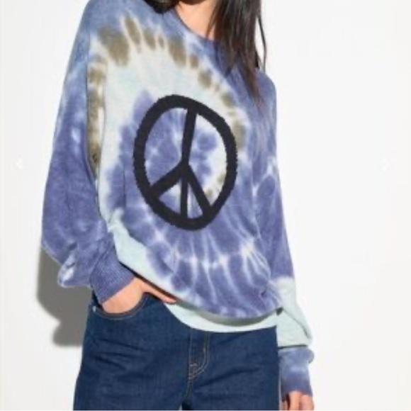 Spiritual Gangster Sweaters - Spiritual Gangster Blue Tie-Dye Sweater
